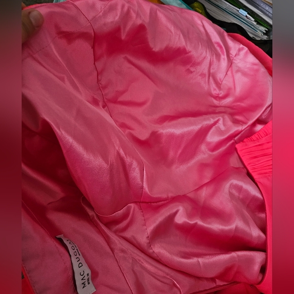 NWOT Ienna for Mac Duggal Pink Chiffon Overlay Dress - Picture 10 of 11